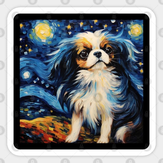 Japanese Chin Night Sticker by NatashaCuteShop